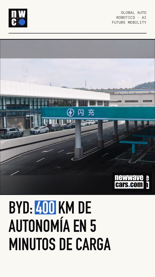 BYD: 400 km de autonomía en 5 minutos de carga