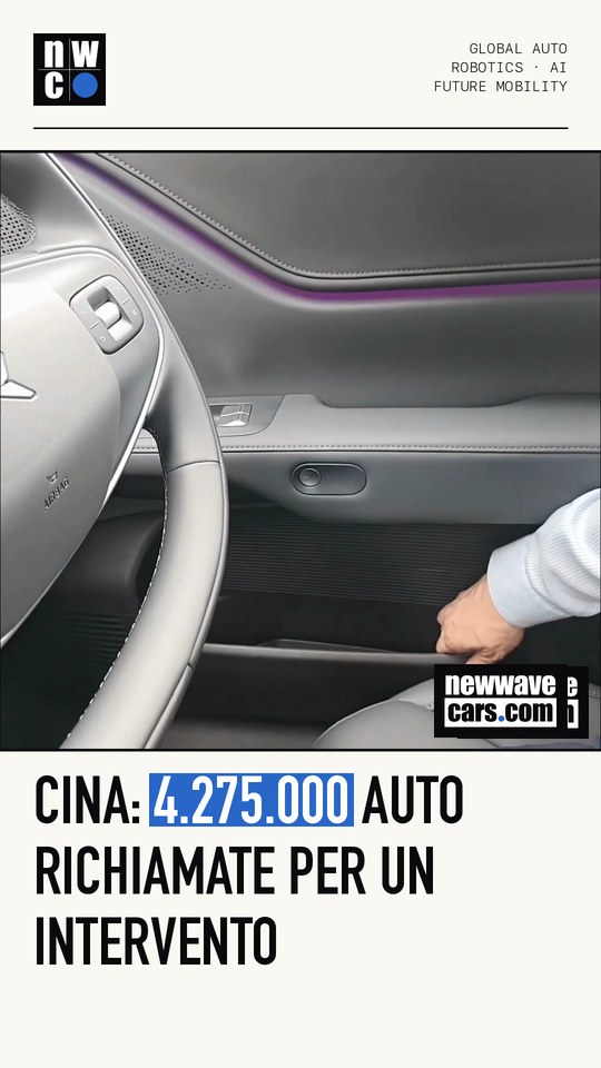 Cina: 4.275.000 auto richiamate per un intervento