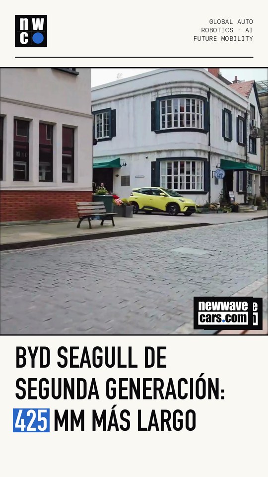 BYD Seagull de segunda generación: 425 mm más largo