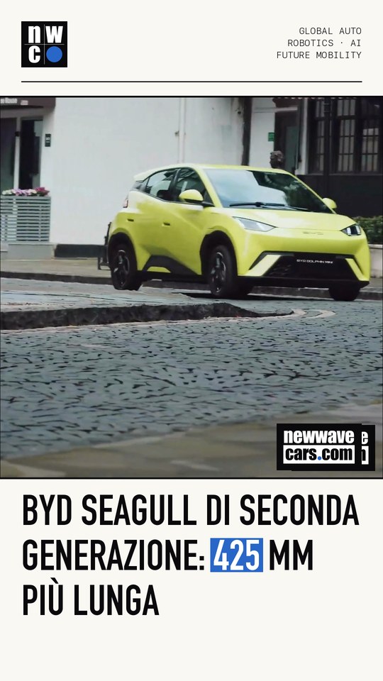 BYD Seagull di seconda generazione: 425 mm più lunga