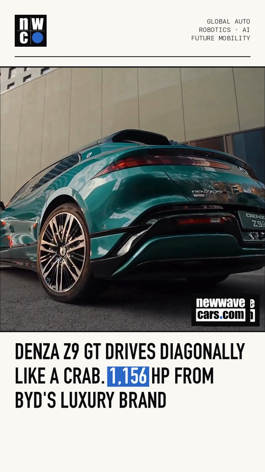 Denza Z9 GT drives diagonally like a crab. 1,156 hp from BYD's luxury brand