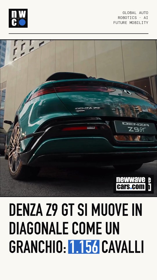 Denza Z9 GT si muove in diagonale come un granchio: 1.156 cavalli