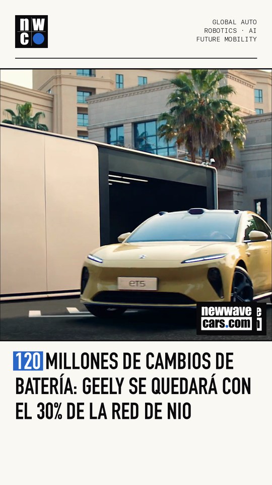 120 millones de cambios de batería: Geely se quedará con el 30% de la red de Nio