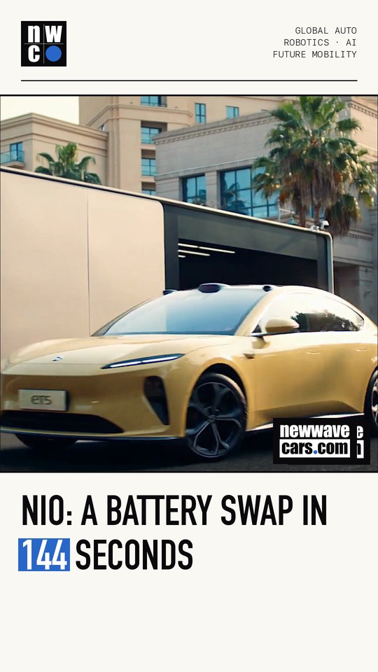 Nio: a battery swap in 144 seconds