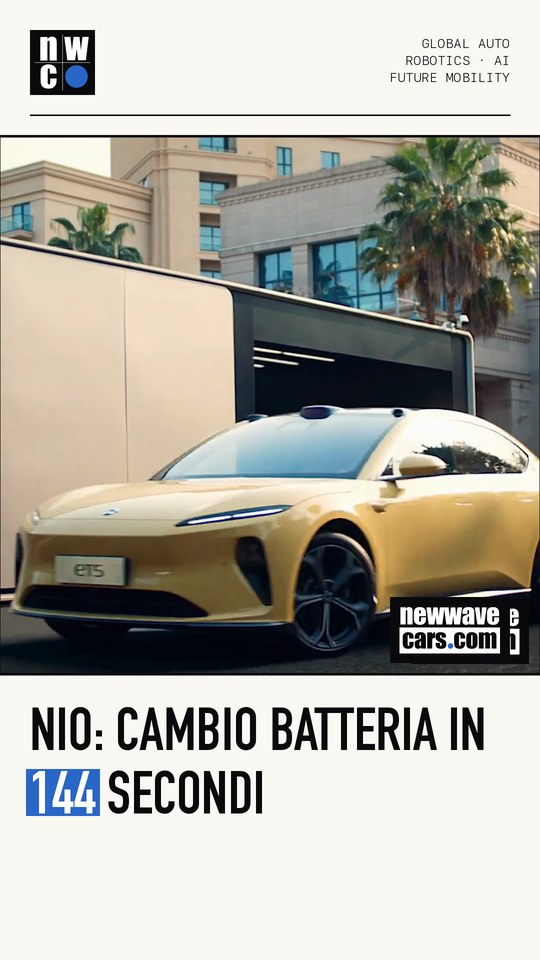 Nio: cambio batteria in 144 secondi