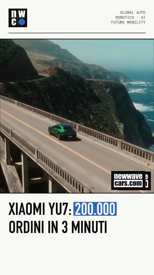 Xiaomi YU7: 200.000 ordini in 3 minuti